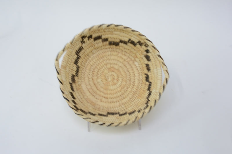 Papago Indian Basketry Tray / Bowl with Handles
