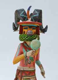 Hopi Pueblo Big Horn Ram (Pang) Kachina Doll By Sam Kayquoptewa