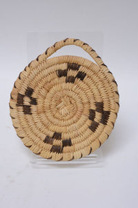 Papago Indian Basket with Coyote tracks motif