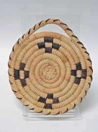 Papago Indian Basket with Coyote tracks motif