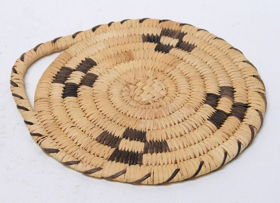Papago Indian Basket with Coyote tracks motif