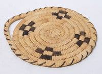 Papago Indian Basket with Coyote tracks motif