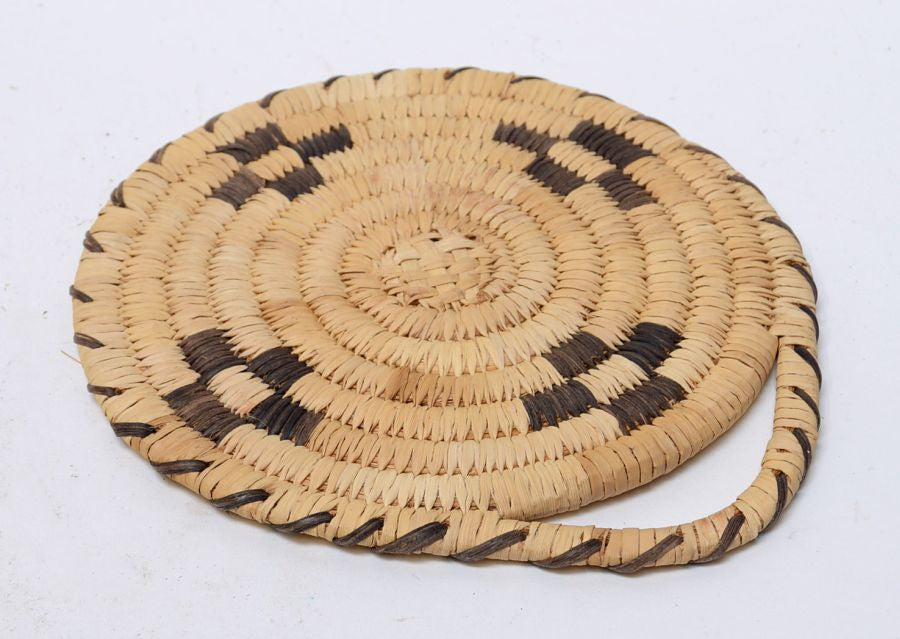 Papago Indian Basket with Coyote tracks motif