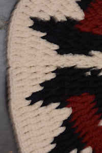 Navajo Cord Woven Wedding Basket Rug