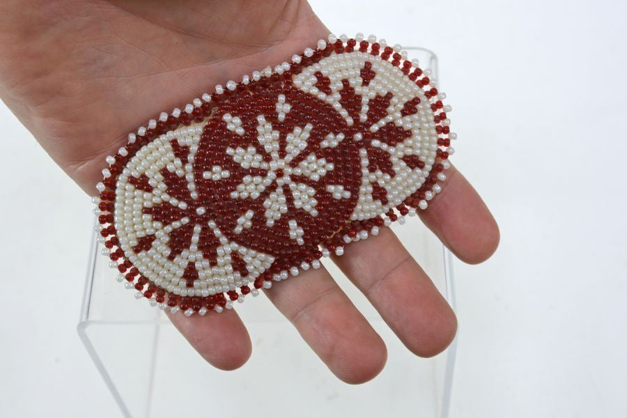 Paiute / Shoshone Beaded Hair Barrette, 4 3/4" x 2 1/2"