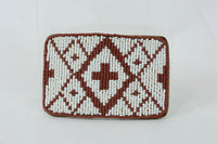 Fine Shoshone Beaded Buckle on leather over brass