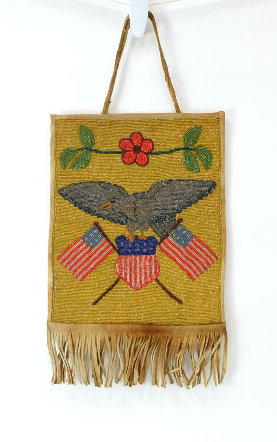 Umatilla / Yakima Beaded Pictorial Flat bag