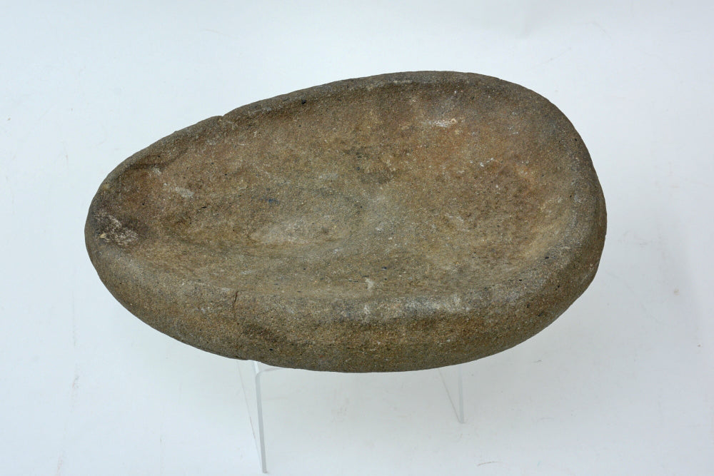 Hard Stone Eskimo Oil Lamp With Whale or Reverse