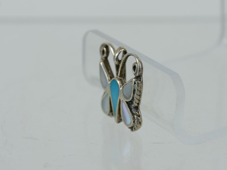 Vintage Zuni Butterfly Jewelry Set - Sterling Silver - Bracelet, Ring, Pendant