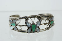 Vintage Zuni Butterfly Jewelry Set - Sterling Silver - Bracelet, Ring, Pendant