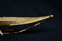 Antique Greenland Inuit Kayak with figure and implements
