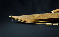 Antique Greenland Inuit Kayak with figure and implements