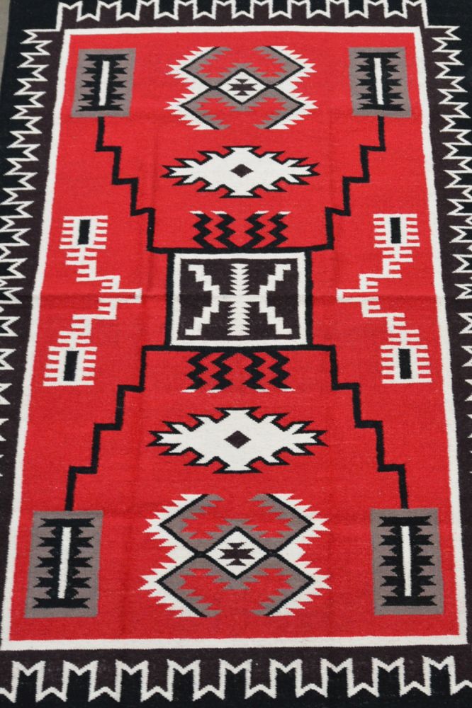 Southwest Area Rug - All Wool - Storm Pattern Style 4' x 6'