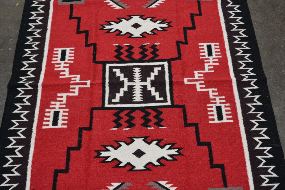 Southwest Area Rug - All Wool - Storm Pattern Style 4' x 6'