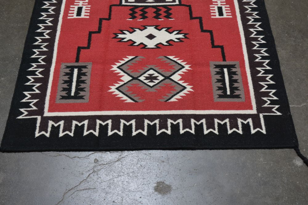 Southwest Area Rug - All Wool - Storm Pattern Style 4' x 6'