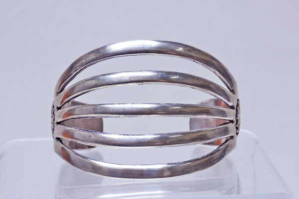 Navajo Silver Bracelet Mid 20th century Open Work