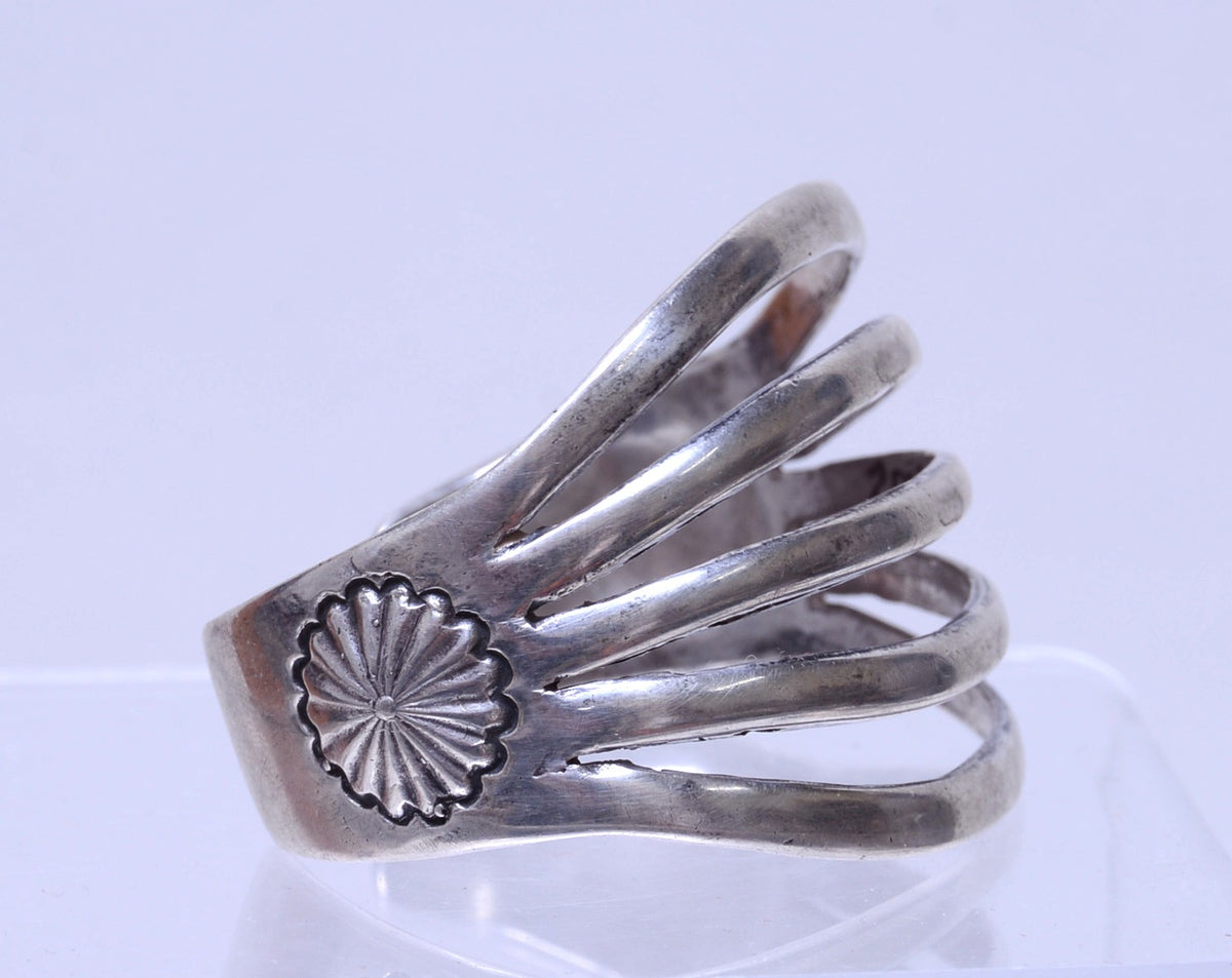 Navajo Silver Bracelet Mid 20th century Open Work