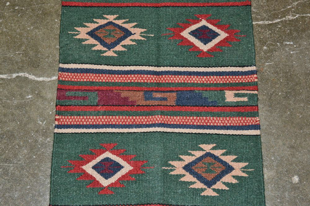 Southwest Area Rug - All Wool - 20" x 40"