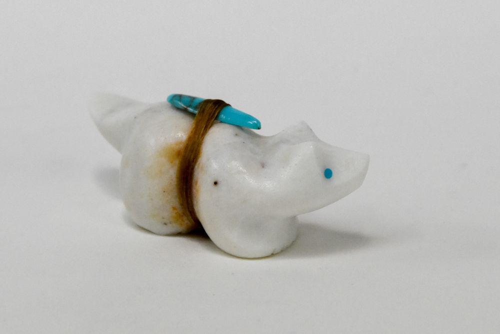 Zuni White Fox or Wolf by Herbert Halate