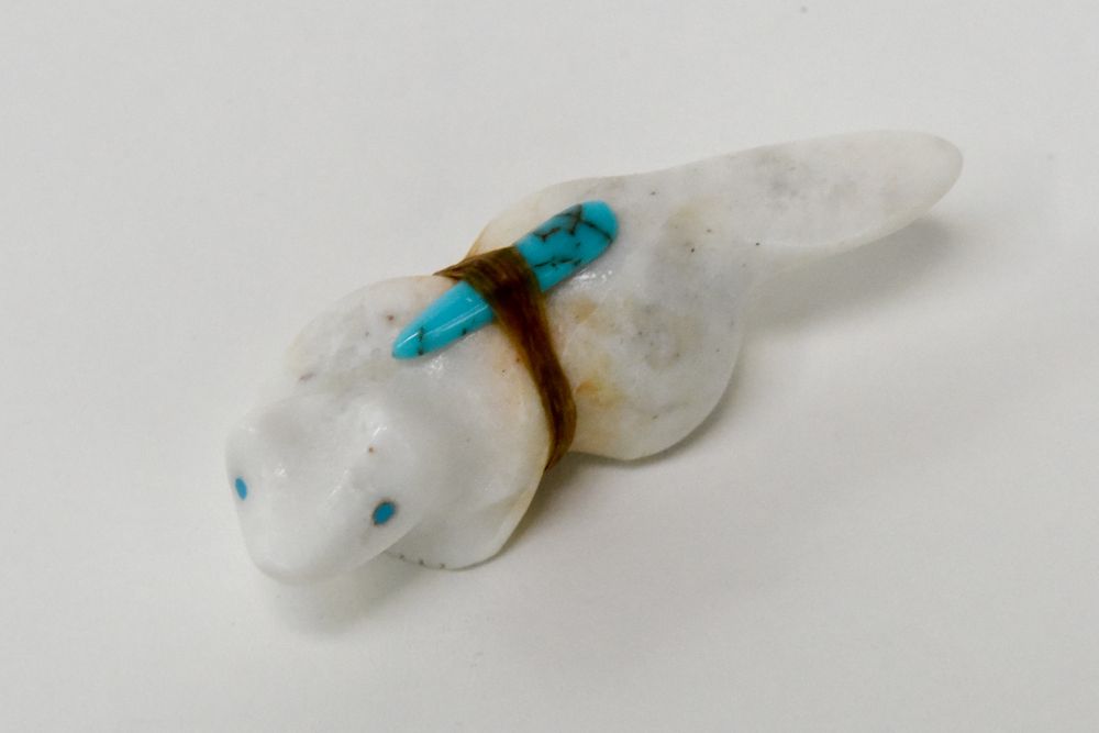 Zuni White Fox or Wolf by Herbert Halate