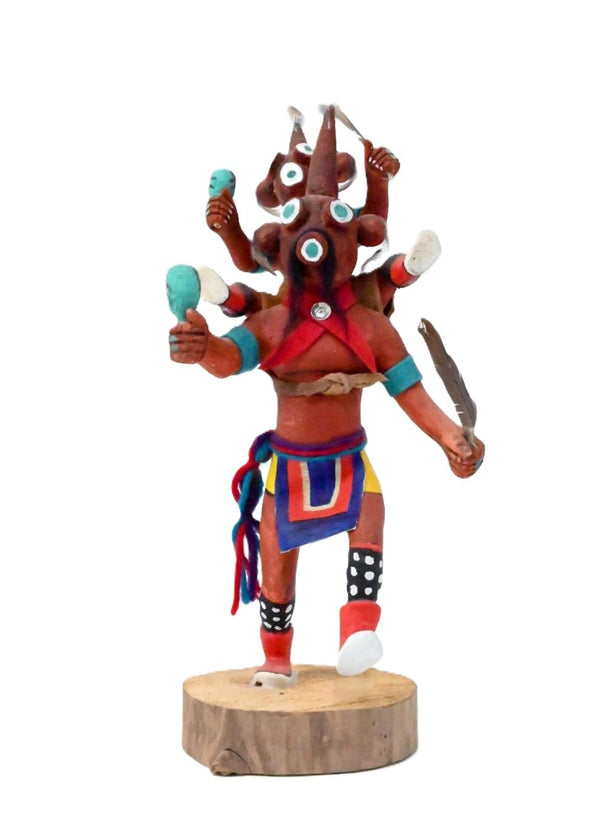 Hopi Katsina Piggyback Koyemsi (Mudhead) Dolls By Leonard Pete