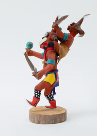 Hopi Katsina Piggyback Koyemsi (Mudhead) Dolls By Leonard Pete
