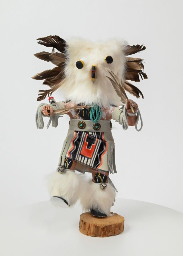 Navajo Spruce Owl Kachina Doll By S. V. Sag