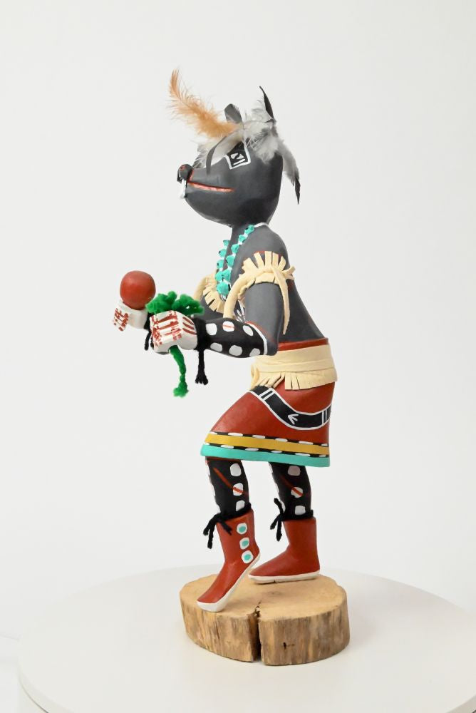 Large Navajo - Hopi Pueblo Warrior Mouse Kachina Doll By P. Y.