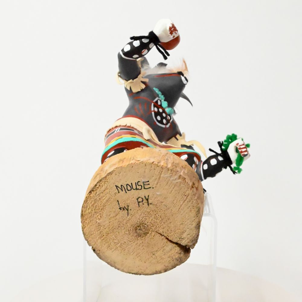 Large Navajo - Hopi Pueblo Warrior Mouse Kachina Doll By P. Y.