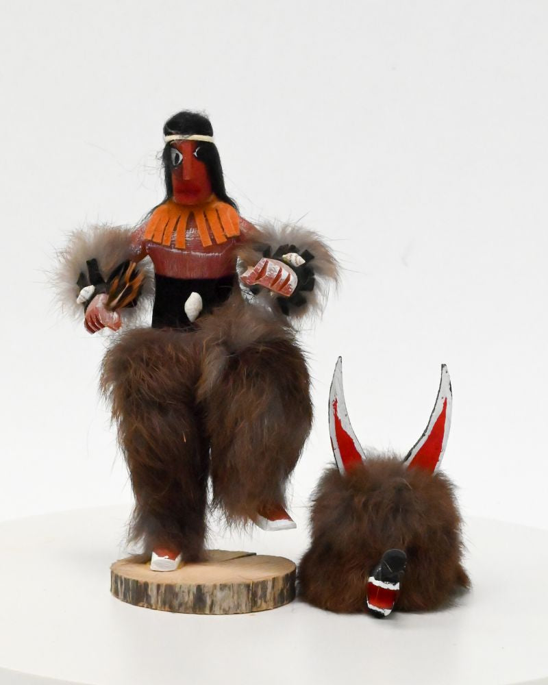 Navajo Mask Wolf Kachina Doll By I.J.M.