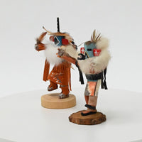 Navajo Kachinas Chasing Star and Eagle Dancer Dolls Pair By W. Edsitty