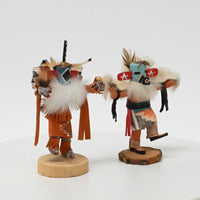 Navajo Kachinas Chasing Star and Eagle Dancer Dolls Pair By W. Edsitty
