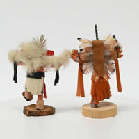 Navajo Kachinas Chasing Star and Eagle Dancer Dolls Pair By W. Edsitty