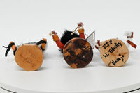 Three Navajo - Hopi Pueblo Sunface - Buffalo - One Horn Kachinas Dolls