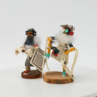 Navajo Hopi Pueblo Corn Maiden Kachina Doll By RM Delgarito and Navajo Rainbow Kachina Doll By W. Yazzie
