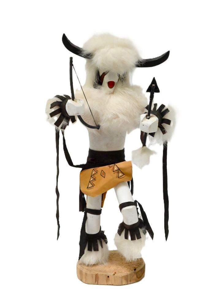 Navajo Kachina Buffalo Warrior Doll By B. Begay