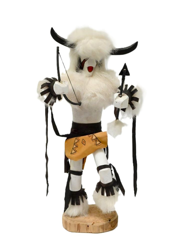 Navajo Kachina Buffalo Warrior Doll By B. Begay