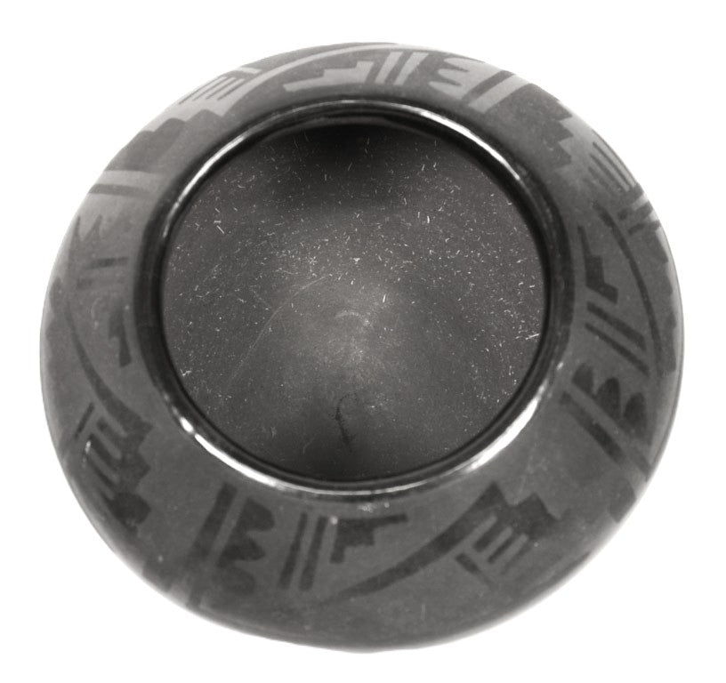 San Ildefonso Pueblo Black on Black Jar By Blue Corn