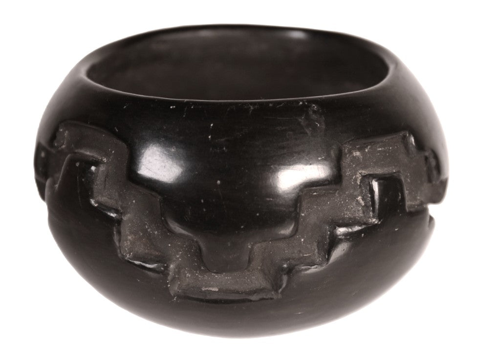 Santa Clara Pueblo Black on Black Pottery By Agapita Tafoya