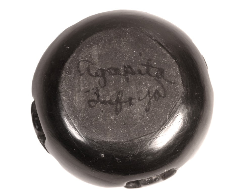 Santa Clara Pueblo Black on Black Pottery By Agapita Tafoya