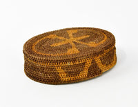 Antique Quinault Raffia Basket