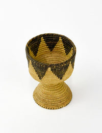 Fine Antique Pima basketry cup with pedestal