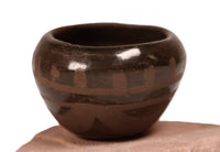 Santo Domingo Pueblo Black on Black Small Pottery Bowl