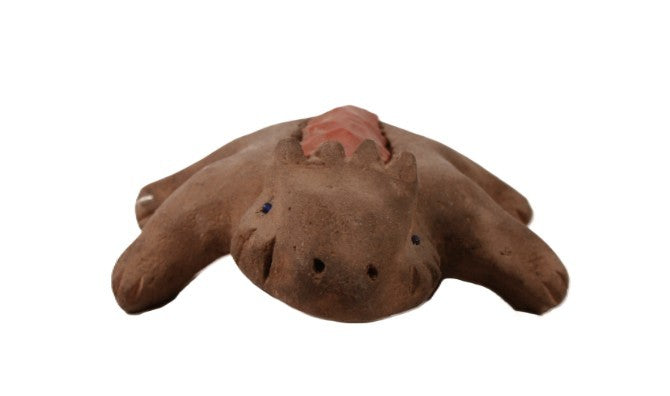 Antique Navajo Medicine Horned Toad Pottery Fetish