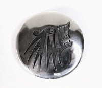 Hopi Sterling Silver Overlay Pendant and Pin