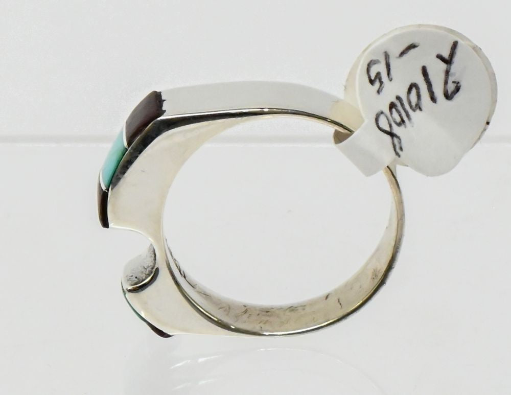 Navajo Chanel Inlay Ring - Size 8 3/4