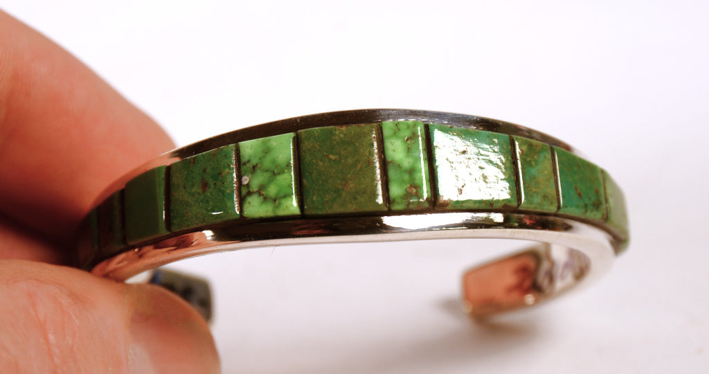 Navajo Sterling Silver and Turquoise Bracelet By Noted Artist Teddy Draper Jr.