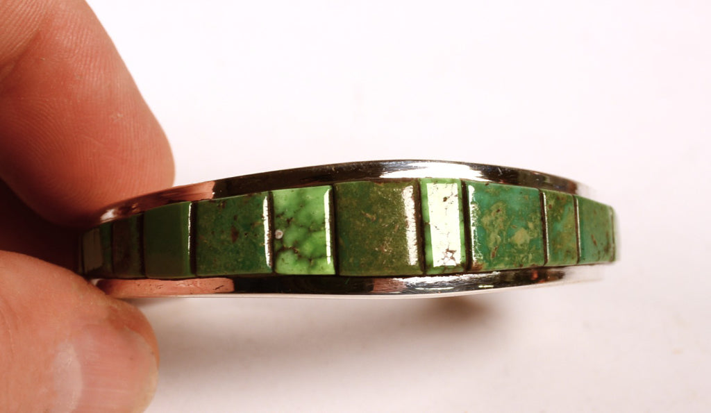 Navajo Sterling Silver and Turquoise Bracelet By Noted Artist Teddy Draper Jr.
