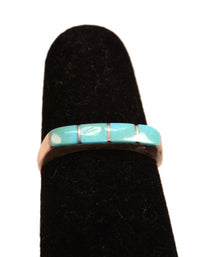 Zuni Sterling Silver and Turquoise Ring 6.75