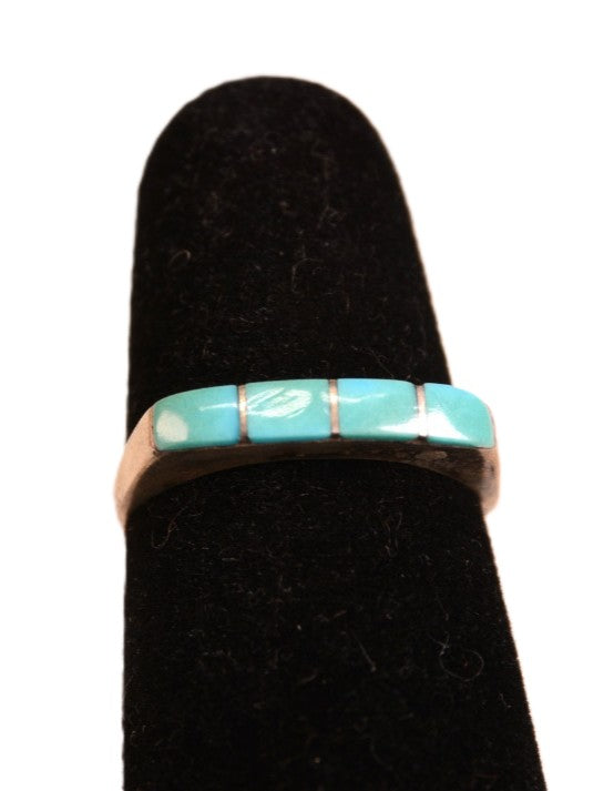 Zuni Sterling Silver and Turquoise Ring 6.75